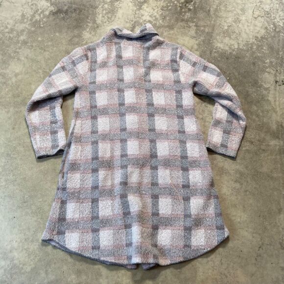 ANTHROPOLOGIE PILCRO Eliza Trench Womens Small Jacket gray pink Snap Button Knit - Picture 5 of 9